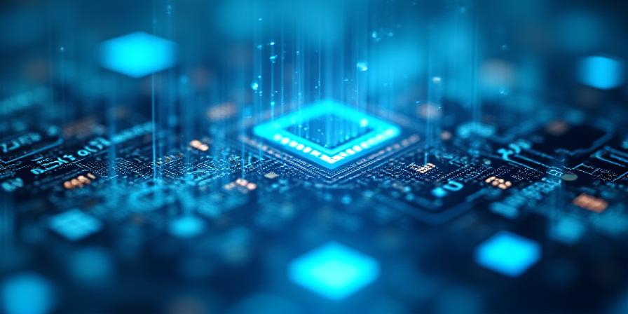 Close-up high-tech visualization of interconnected algorithmic data points