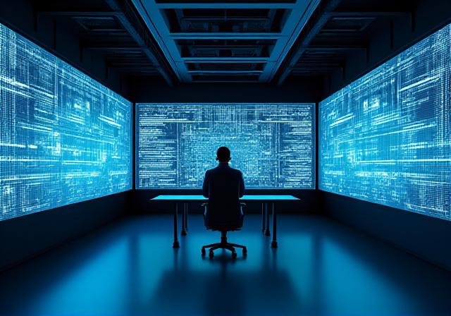 Modern workspace emphasizing mathematical precision and technology